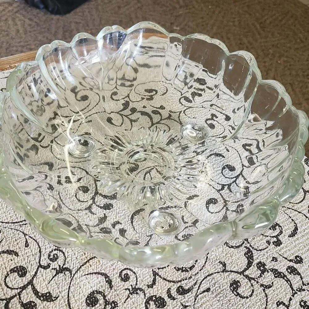 Vintage Glass Fruit Bowl